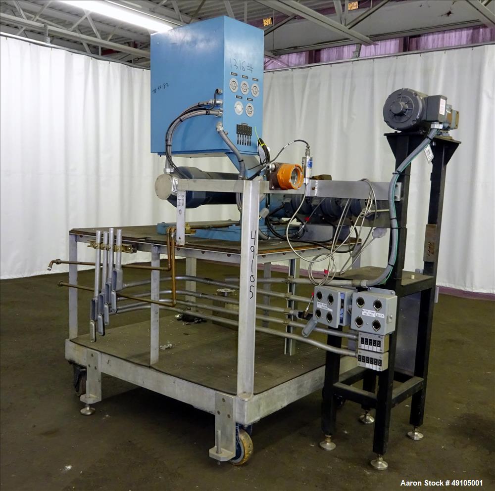 Used- Killion 1" Diameter Single Screw Extruder.