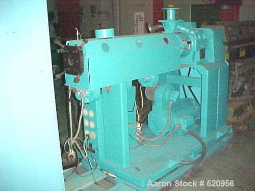 USED: 2" Killion 24:1 L/D vented extruder. Has 25 hp Powertecbrushless DC motor with SCR control. Includes 5 zone temperaturecontrol panel utilizing 808 Eurotherm instruments. Also includes2 pressure...