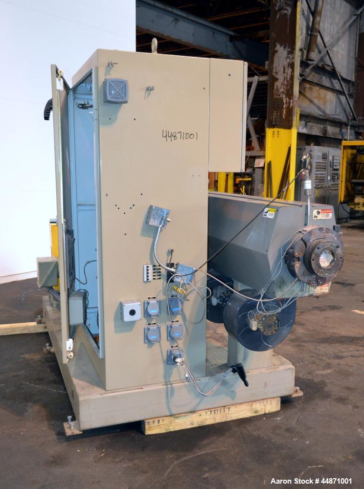 Used- American Kuhne 3-1/2" Single Screw Extruder, Model AK 350 24:1 A/C EXT.  Approximately 24 to 1 L/D ratio. Electrically...