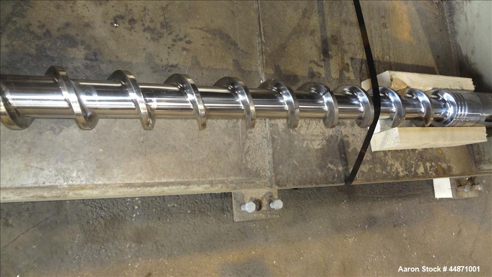 Used American Kuhne 3-1/2" Single Screw Extruder, Model AK 350 24:1 A/C EXT.  Approximately 24 to 1 L/D ratio. Electrically heated, air cooled 4 zone non-vented barrel, water cooled feed throat with ...