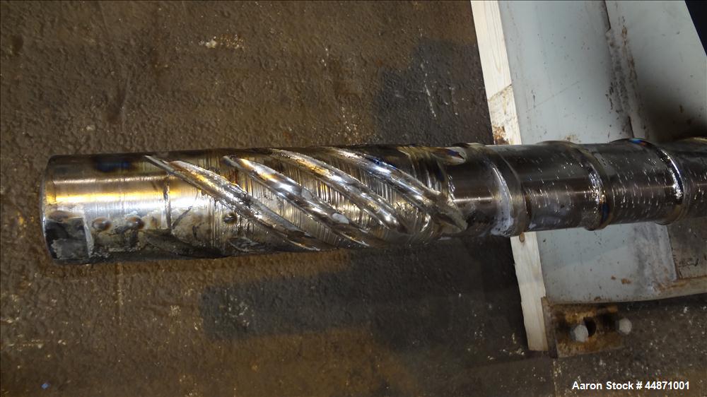 Used American Kuhne 3-1/2" Single Screw Extruder, Model AK 350 24:1 A/C EXT.  Approximately 24 to 1 L/D ratio. Electrically heated, air cooled 4 zone non-vented barrel, water cooled feed throat with ...