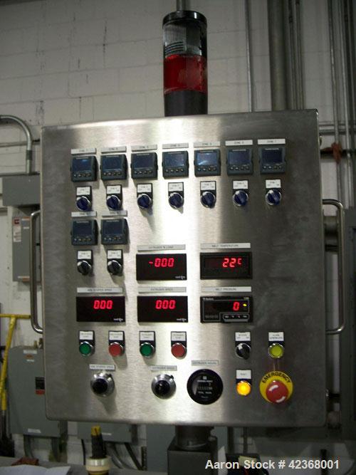 Used Leistritz Extruder, Model K-CL-24 KT-20 + ZSE-18/40D Screw Set. Manufactured 2007. #5 Screws, 40:1 L/D ratio, 18 hp, 4:1 reducer gearbox ratio.