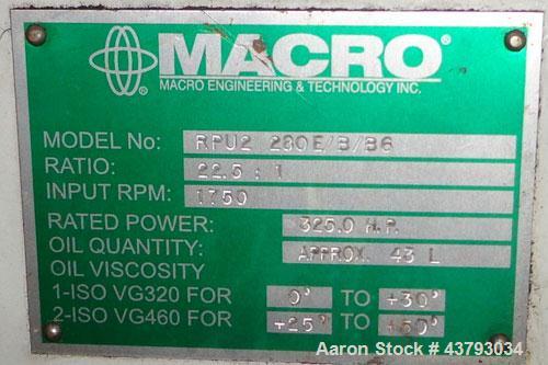 Used Macroplast Extrusion Tecnology 3" extruder, model ME-2-45026A1S-080-AC200V5