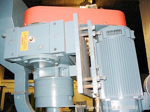 USED: Merrit Davis 1.5" diameter pedestal extruder, 24:1 L/D ratio,air cooled, 17.1 gearboxes, 10 hp AC drive variable speed motors.Unit is equipped with a control. Low hours machine built in 1995.