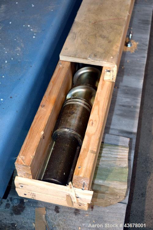 Used Merritt Davis 3-1/2” Single Screw, Model A/C MX R.H. Approximate 24 to 1 L/D ratio. Electrically heated, air cooled 5 zone non-vented barrel, approximate 42" centerline height. Water cooled feed...