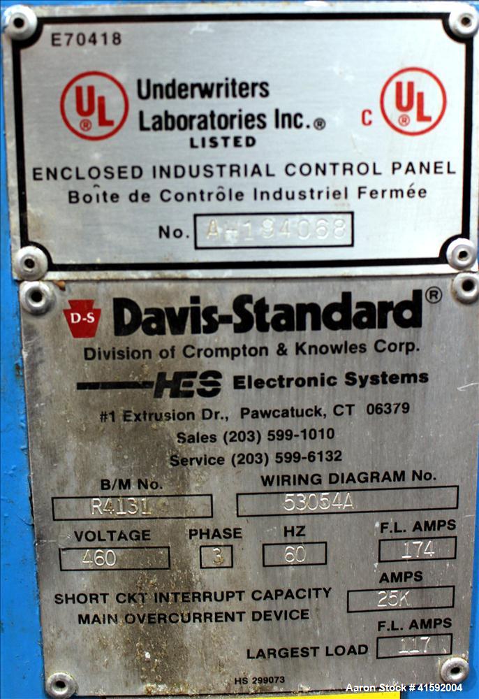 Used NRM/Davis Standard 3-1/2" Single Screw Extruder, Model Pacemaker III 35PMI