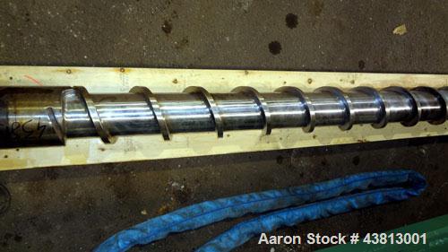 Used NRM Pacemaker 6" Single Screw Extruder, Model 6 PM III. 32 to 1 L/D Ratio. Electrically heated, water cooled 7 zone side vented barrel with a pump, tank, and heat exchanger. Water cooled feed th...