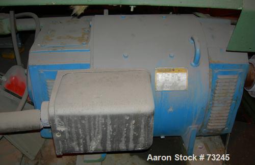USED: NRM 4-1/2" single screw extruder, model PM70. 24:1 L/D ratio. Approx 6 zone top vented barrel, electrically heated, water cooled, with pump and tank. Water cooled feed throat. Approximate 42" c...
