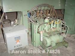 USED: NRM extruder, model PM70. 6" screw diameter, 24:1 L/D ratio. Electrically heated, water cooled, non-vented. Reconditioned in 1986. 6 barrel zones. 200 hp DC motor drive thru 25.06:1 gearbox rat...