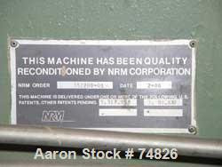 USED: NRM extruder, model PM70. 6" screw diameter, 24:1 L/D ratio. Electrically heated, water cooled, non-vented. Reconditio...