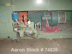 USED: NRM extruder, model PM70. 6" screw diameter, 24:1 L/D ratio. Electrically heated, water cooled, non-vented. Reconditioned in 1986. 6 barrel zones. 200 hp DC motor drive thru 25.06:1 gearbox rat...