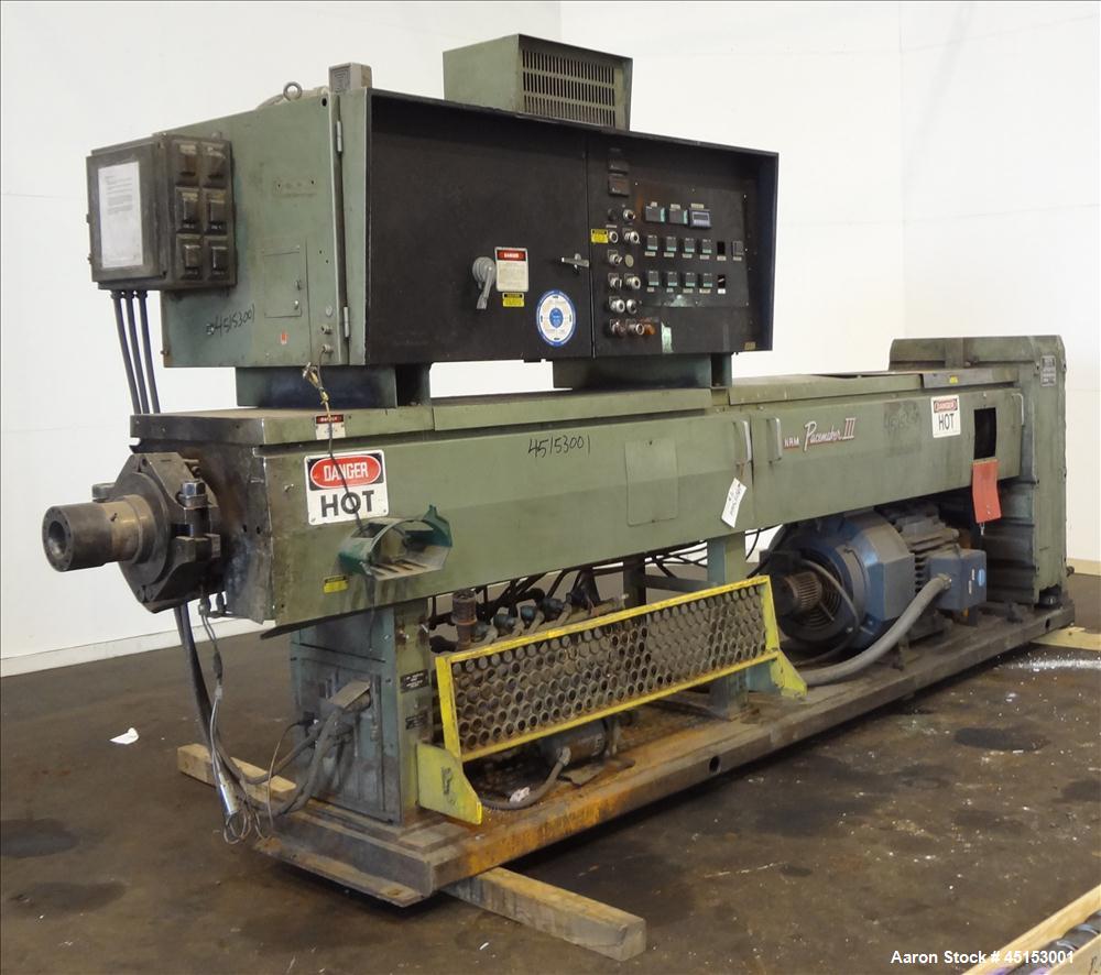 Used NRM Pacemaker III 4-1/2" Single Screw Extruder