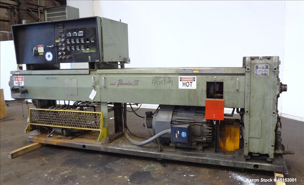 Used NRM Pacemaker III 4-1/2" Single Screw Extruder