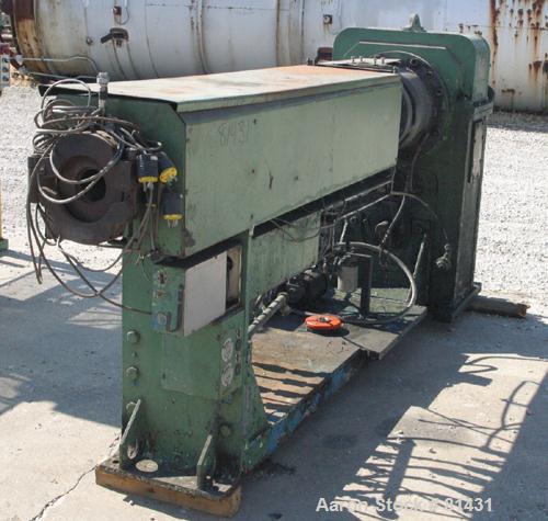USED- NRM Pacemaker 3-1/2" Single Screw Extruder, 24:1 L/D ratio. Electrically heated, water cooled (no system), 5 zone non-...
