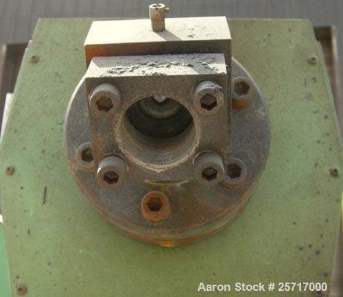 Used: 1-1/2" single screw co-extruder, driven by a 10 hp DC gearmotor and a control panel with an Emerson electrostat drive. Reportedly built 1989.