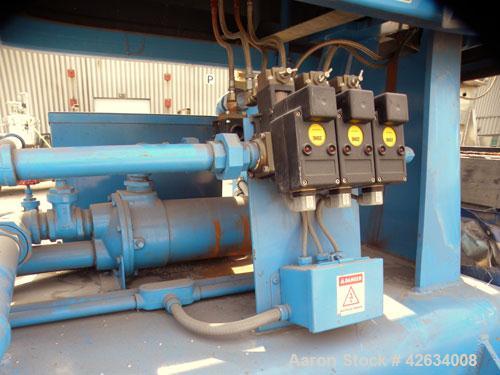 Used PTI 10" Trident Series Single Screw Extruder, Model 10000. Approximate 10 to 1 L/D ratio. 3 Zone electrically heated, water cooled non-vented barrel. Closed loop system with pump, tank and heat ...
