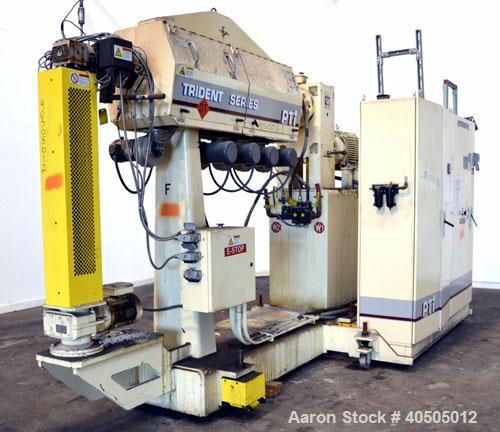 Used PTI Processing Technologies 2-1/2” Trident Series Single Screw Extruder, Model 2500. Approximate 32 to 1 L/D ratio. 5 Zone non-vented barrel electrically heated, air cooled. Water cooled feed th...