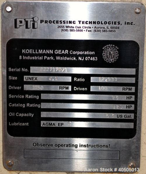 Used- PTI Processing Technologies 2-1/2” Trident Series Single Screw Extruder