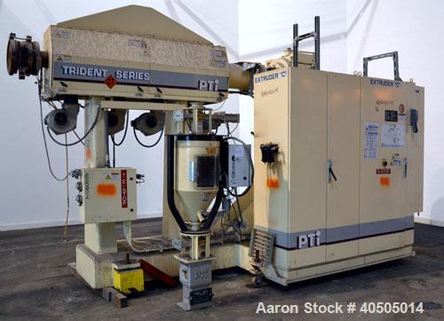 Used PTI Processing Technologies 3-1/2" Trident Series Single Screw Extruder