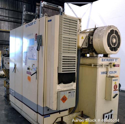 Used PTI Processing Technologies 3-1/2" Trident Series Single Screw Extruder