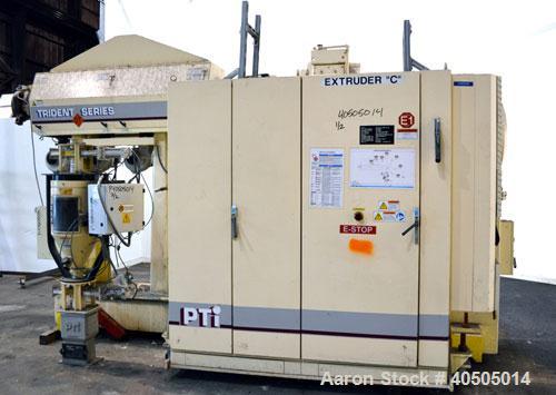 Used PTI Processing Technologies 3-1/2" Trident Series Single Screw Extruder