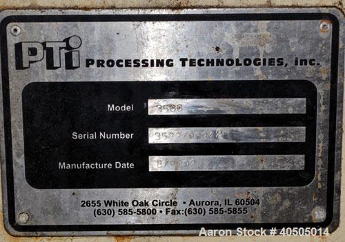 Used PTI Processing Technologies 3-1/2" Trident Series Single Screw Extruder