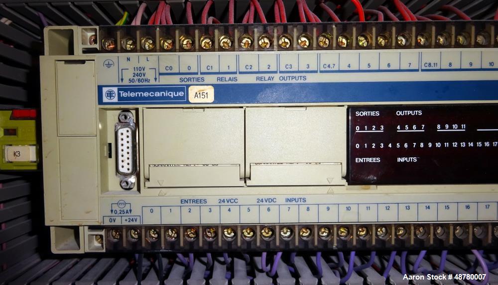 Used Paul Muller single screw extruder, type ELEK 60-36D. 2.34" (60 mm) dia. 36:1 L/D. (8) Total zones (7) barrel zones, electrically heated, air cooled (1) water cooled feed throat. Approximate 91" ...