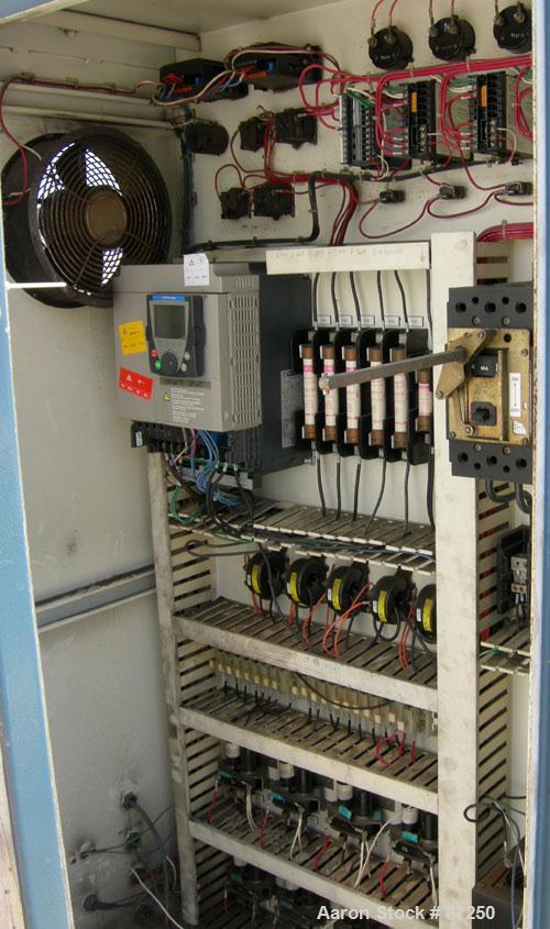 Used Merritt Davis 1 1/2" Single Screw Extruder, approximatly 24:1 L/D ratio. Electrically heated, air cooled 3 zone non-vented barrel. Water cooled feed with hopper, approximately 42" centerline hei...