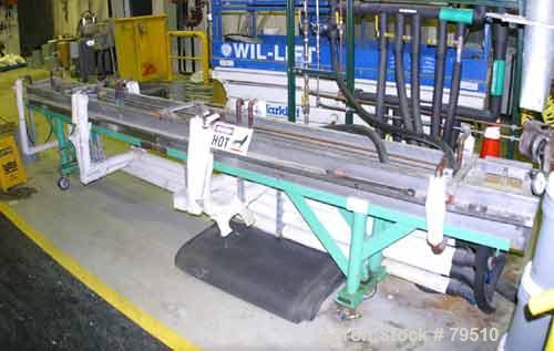 Used Prodex Extruder, 2 1/2" diameter, 30:1 L/D Ratio, Model TM2535U-30. Electrically heated and water cooled barrel. Side vented barrel.15.3:1 gearbox ratio with a model TM35 gearbox. Driven by a 75...