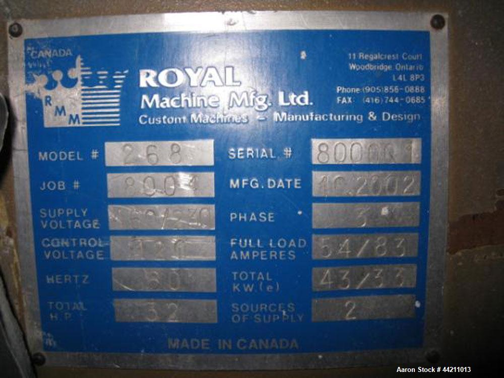 Used Royal 2" Extruder, 35:1 L/D, model 268
