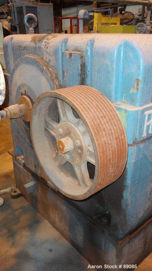 Used Royal 10" Single Screw Dump Extruder, Approximate 6 to 1 L/D ratio, cored screw, (2) zone jacketed barrel. 11" x 12" jacketed feed throat with chute. Approximate 42" centerline height, swing awa...