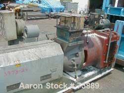 USED: Sterling model EP5 4.5" low boy horizontal extruder with 30:1L/D ratio. Machine has non-vented air cooled barrel with water cooledfeed throat, driven by 250 hp Electrostat DC motor and Wer driv...