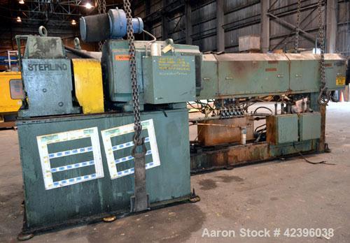 Used- Sterling 6” Diameter Single Screw Extruder