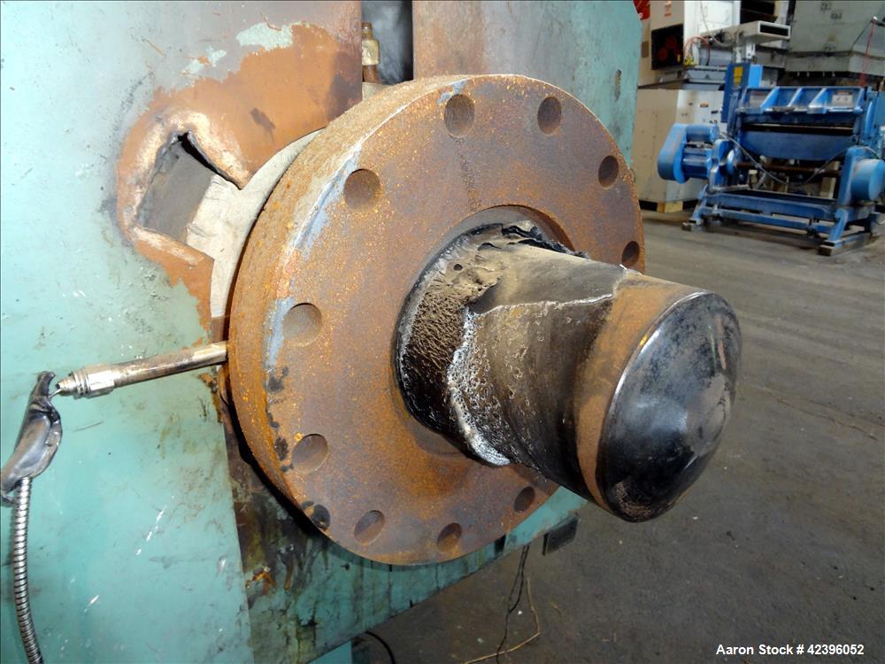 Used Sterling 6" extruder, 32:1 L/D, electrically heated, water cooled barrel with circulation system, jacketed feed section, 51" center line height, 400 hp dc motor with scr controller, 17.212:1 gea...