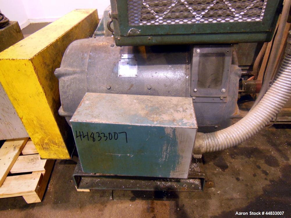 Used Sterling Extruder Corp. 3-1/2" Single Screw Lowboy Extruder. Approximately 30 to 1 L/D ratio. Electrically heated, water cooled 5 zone non-vented barrel with a pump, tank, and heat exchanger wat...
