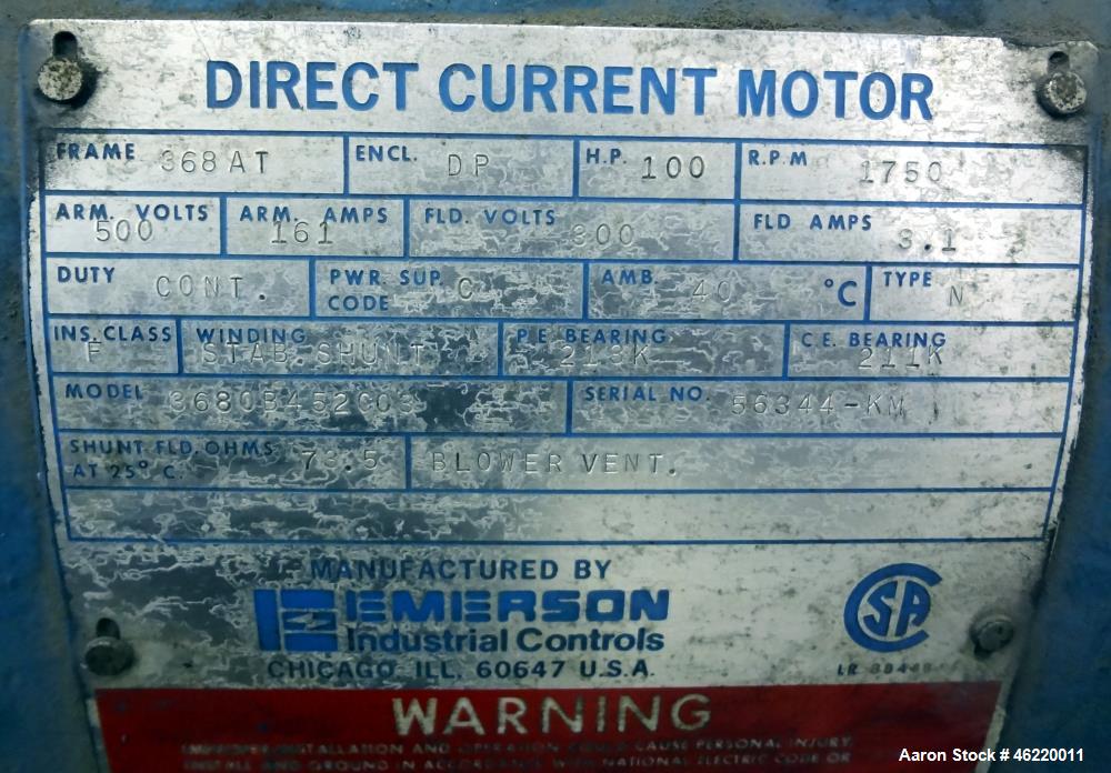 Used Sterling 2.5" Single Screw Extruder, 24:1 L/D Ratio (NO SCREW). Electrically heated, water and air cooled 4 zone non-vented barrel. Water cooled feed throat with hopper. Approximately 41.5" cent...