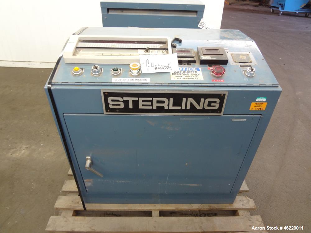 Used Sterling 2.5" Single Screw Extruder, 24:1 L/D Ratio (NO SCREW). Electrically heated, water and air cooled 4 zone non-vented barrel. Water cooled feed throat with hopper. Approximately 41.5" cent...
