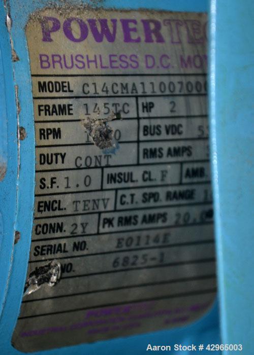 Used Theysohn 3/4’’ Single Screw Co-Extruder. Approximate 20 to 1 L/D ratio. Electrically heated, air cooled 3 zone non-vented barrel. Water cooled feed throat with hopper. Driven by a 2hp, 530 volt,...