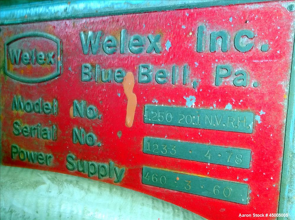 Used Welex 1-1/4" Single Screw Extruder, Model 1.250 20:1 N.V.R.H. 20:1 L/D