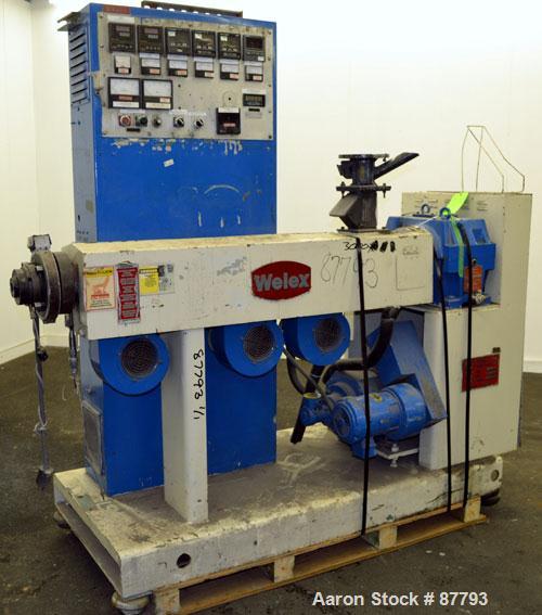 Used- Welex 2" Single Screw Extruder, Model 2-024:1 RHNV