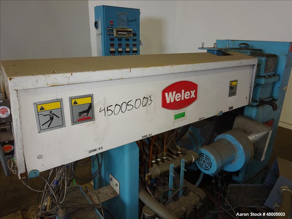 Used Welex 2" Single Screw Extruder, Model 200 24:1.