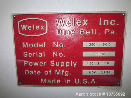 Used-Welex Model 250 30D 2.5" Extruder.30:1 L/D, 9.38:1 gearbox rated at 100 hp with a 1.25 service factor and 155 rpm outpu...