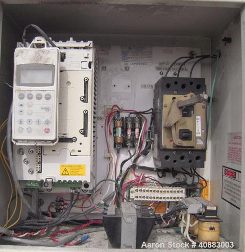 Used Welex 2 1/2" Single Screw Extruder, Model 250, approximately 24 to 1 L/D ratio. Electrically heated, air cooled 3 zone non-vented barrel. Water cooled feed throat, with hopper. Approximately 45"...
