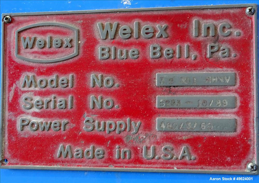 Used Welex 3.5" Single Screw Extruder, Model 3.5