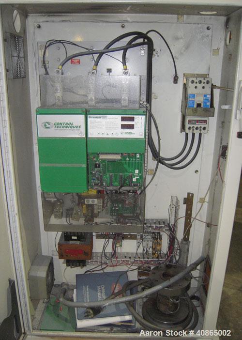 Used Welex 3-1/2" Single Screw Extruder, Model 35VA. Approximate 30:1 L/D ratio, 5 zone non-vented barrel, electrically heated, water cooled with closed loop system with pump, tank, and heat exchange...
