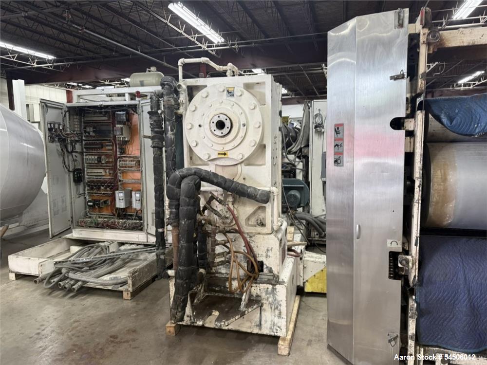 Used Welex 6.0 30D 6" Single Screw Extruder – 500 HP, 30:1 L/D, Vented Barrel with Dynisco Hydraulic Screen Changer