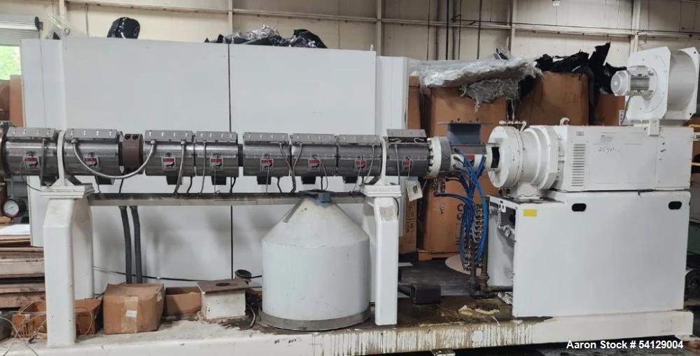 Used Welex HS 3.0 40D SV Single Screw Extruder | 3" Screw | 40:1 L/D | 1520 RPM | 550 HP VFD Drive | Vented Barrel