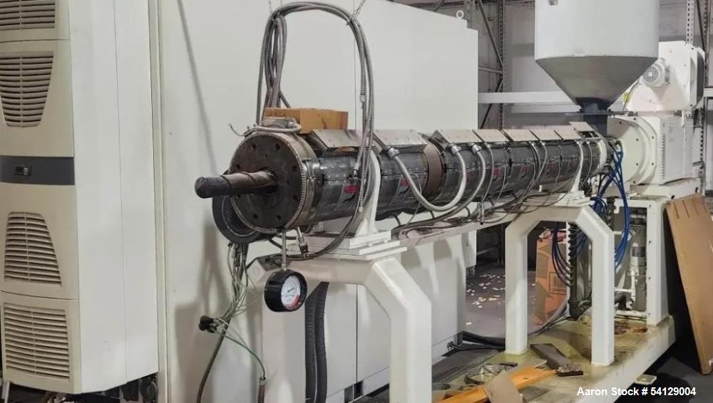 Used Welex HS 3.0 40D SV Single Screw Extruder | 3" Screw | 40:1 L/D | 1520 RPM | 550 HP VFD Drive | Vented Barrel