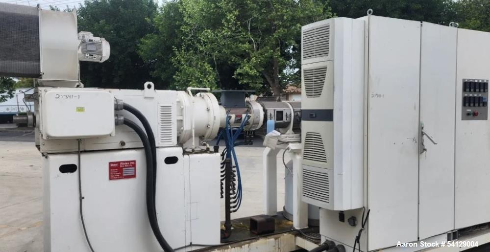 Used Welex HS 3.0 40D SV Single Screw Extruder | 3" Screw | 40:1 L/D | 1520 RPM | 550 HP VFD Drive | Vented Barrel