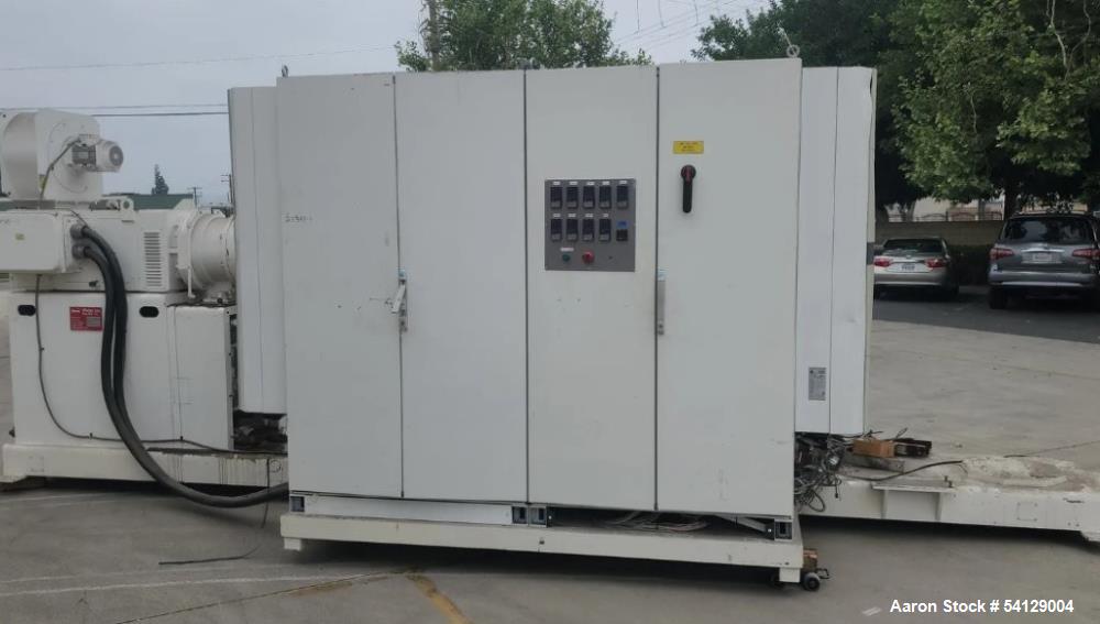 Used Welex HS 3.0 40D SV Single Screw Extruder | 3" Screw | 40:1 L/D | 1520 RPM | 550 HP VFD Drive | Vented Barrel
